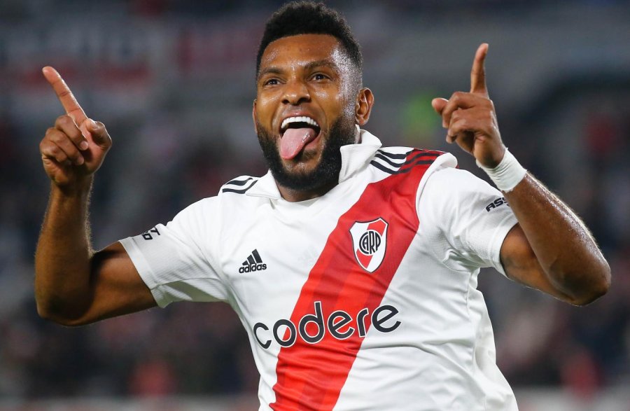 MIGUEL BORJA. El colombiano fue el goleador de River en la Copa de la Liga.