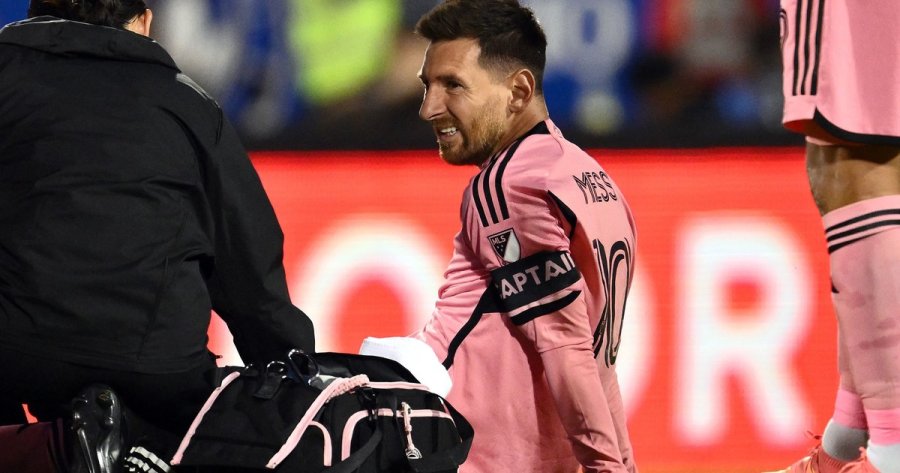 Messi fue atendido por un golpe en el &uacute;ltimo partido.