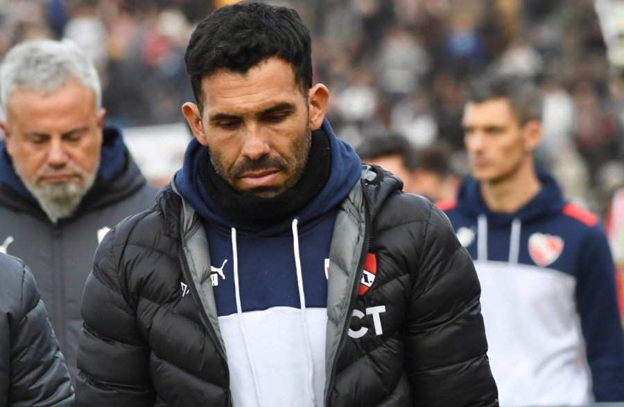 Carlos Tevez en su &uacute;ltimo encuentro al mando de Independiente.