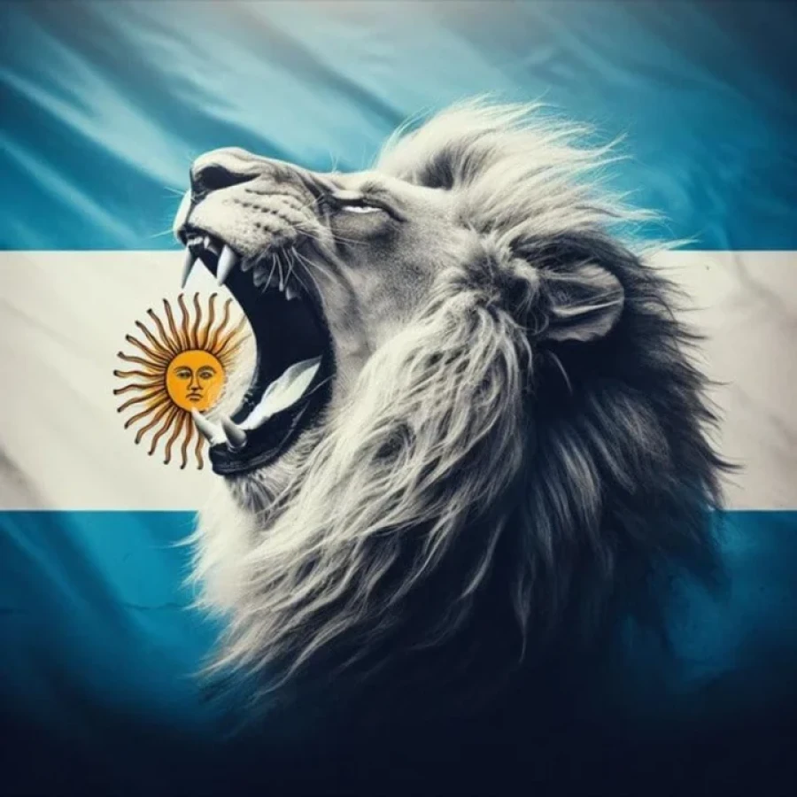 La foto elegida por Milei para su mensaje.