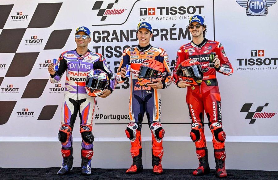 Jorge Mart&iacute;n, Marc M&aacute;rquez y Francesco Bagnaia, los grandes protagonistas de MotoGP.