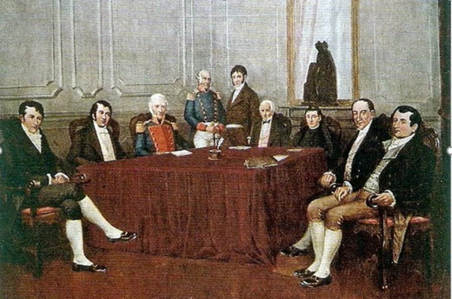 DECISIONES. La Primera Junta de gobierno encabezada por Saavedra.