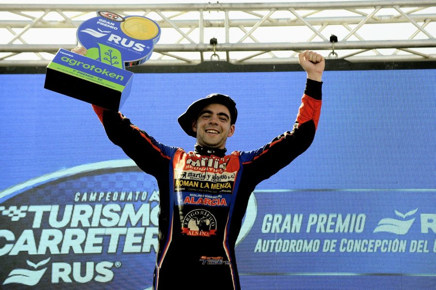 Germ&aacute;n Todino festej&oacute; en la &uacute;ltima visita del TC a Concepci&oacute;n del Uruguay.