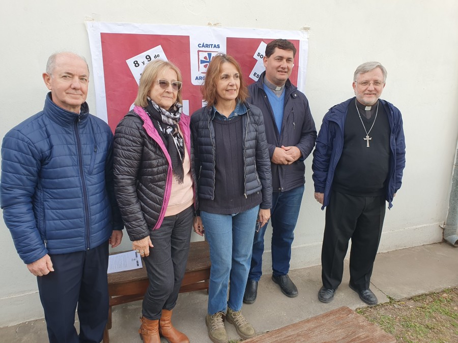 Conferencia de prensa en el Hogar de Tr&aacute;nsito "Nazareth"."