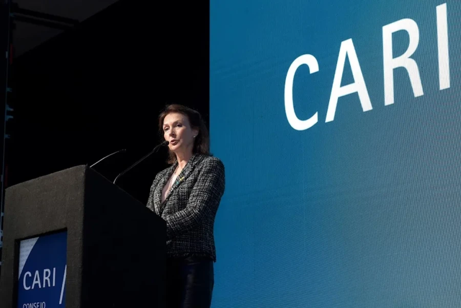 La canciller, Diana Mondino.