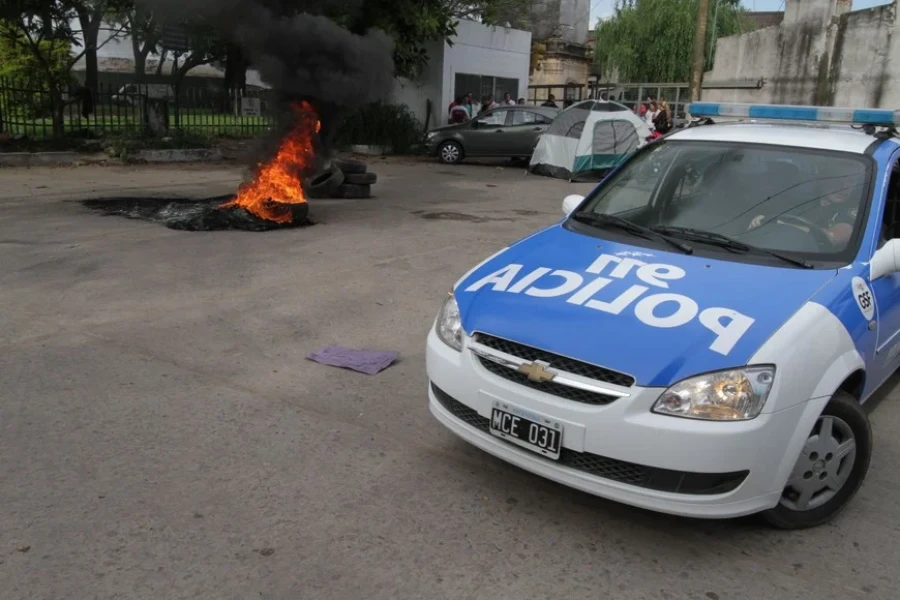 Un momento de la manifestaci&oacute;n policial en 2013.