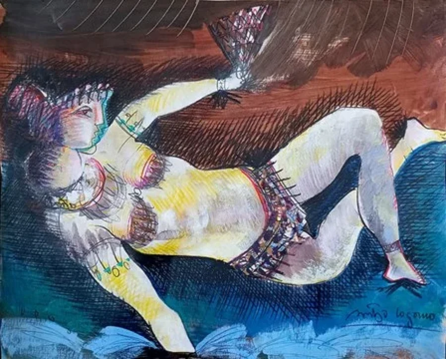 Recostada, de Santiago Cogorno, una de las pinturas que ser&aacute;n subastadas.