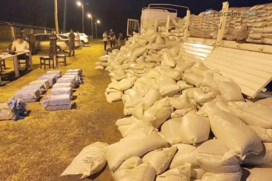 Gendarmer&iacute;a Nacional detuvo al cami&oacute;n que transportaba porotos y hall&oacute; los 427 kilos de coca&iacute;na oculta, sobre la autopista Rosario-Buenos Aires.