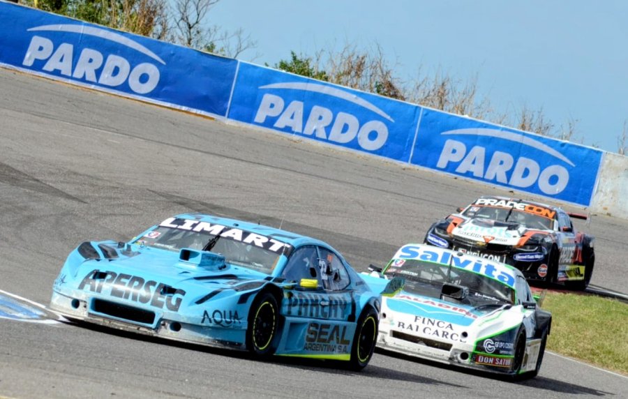 Esteban Gini, Diego Ciantini y Christian Ledesma en la final del Turismo Carretera.