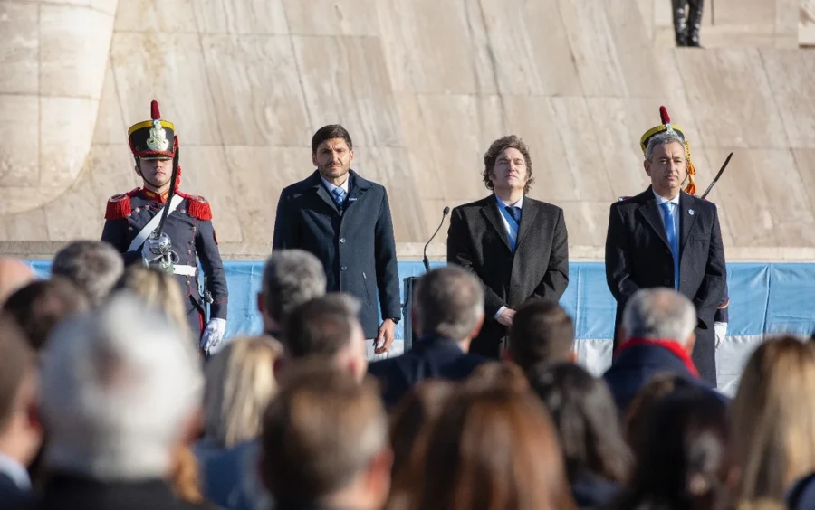 El presidente Javier Milei en Rosario.
