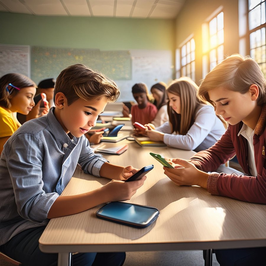 La ilustraci&oacute;n, generada con AI por Walter Martello, refleja el auge de las apuestas digitales entre los adolescentes argentinos.