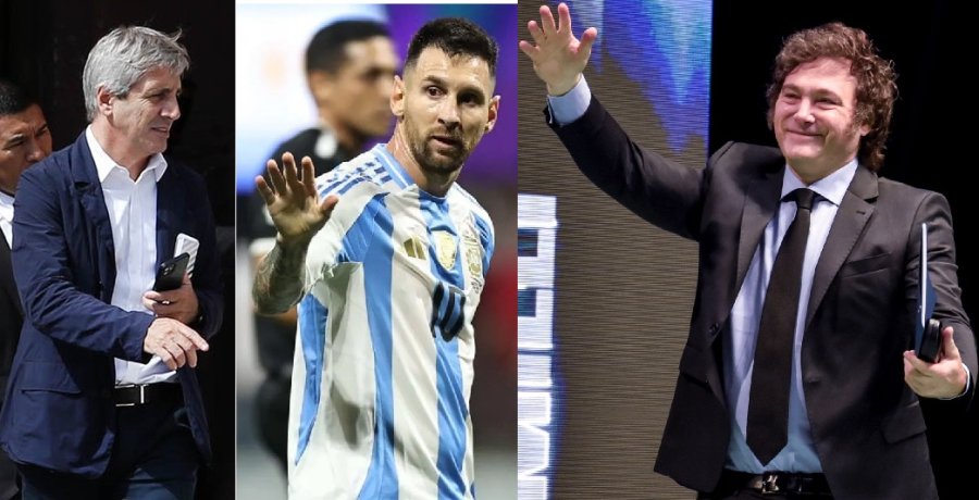 F&Uacute;TBOL Y ECONOM&Iacute;A. Luis Caputto, Leo Messi y Javier Milei, la agenda dominante en los medios argentinos por estos d&iacute;as.