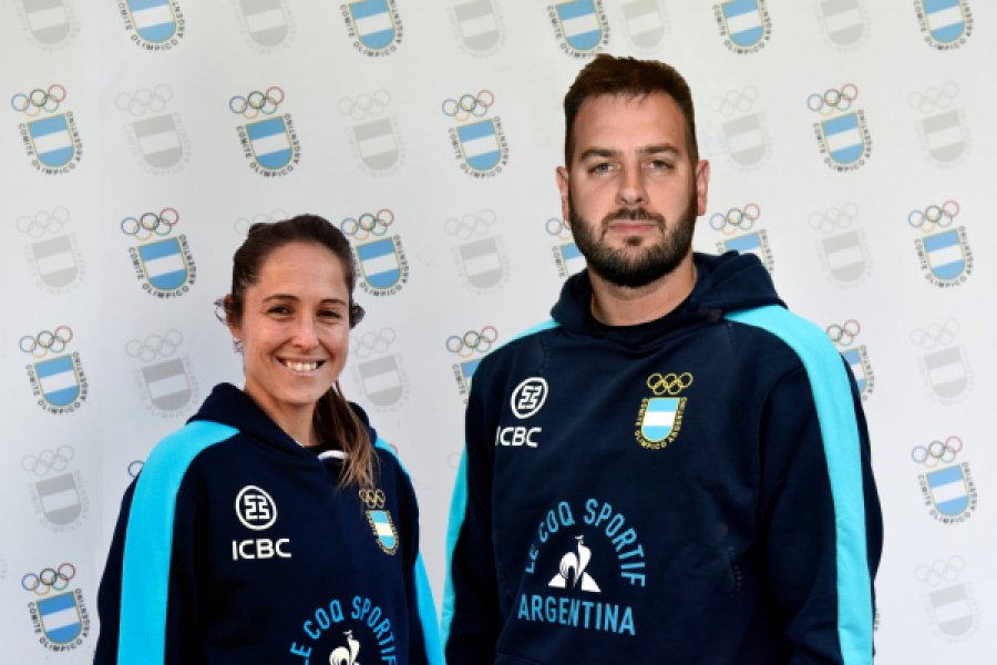 ORGULLO./ Roc&iacute;o S&aacute;nchez Moccia y Luciano De Cecco llevar&aacute;n la bandera argentina.
