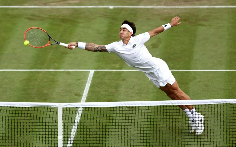 EN LA RED./ El marplatense tuvo un gran Wimbledon.