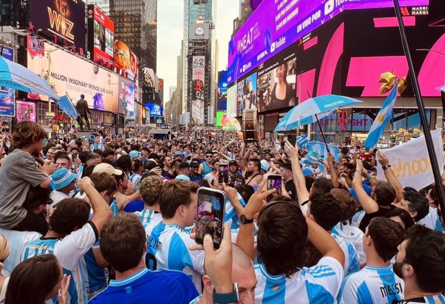 Los hinchas de la Albiceleste&nbsp;volvieron a copar Times Square.