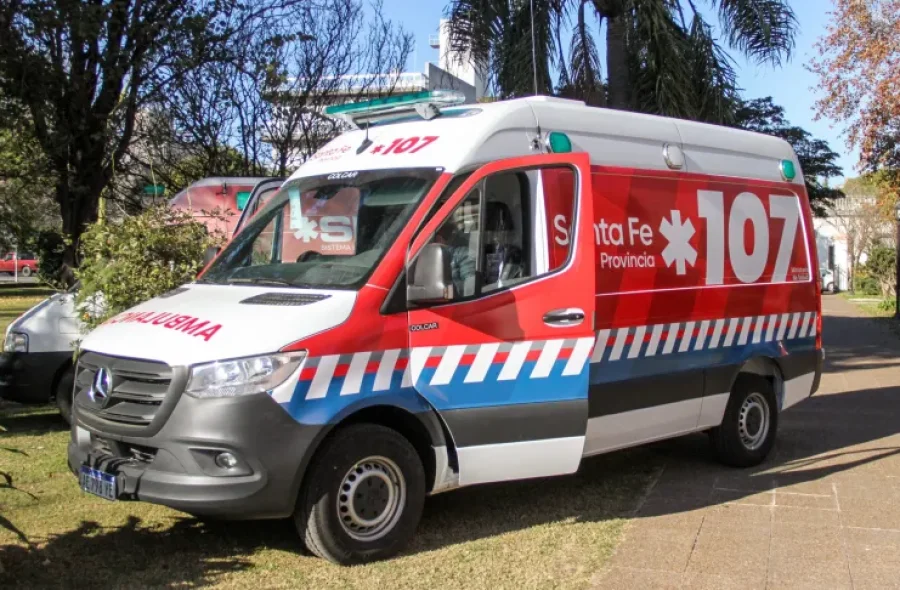 Una ambulancia de SIES 107 debi&oacute; acudir a un accidente de tr&aacute;nsito en barrio Fasoli.