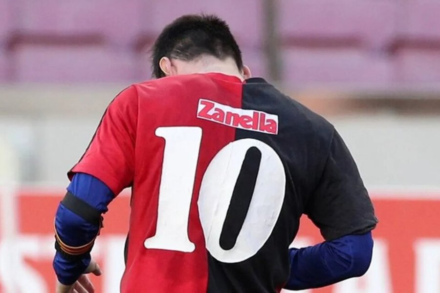 Lionel Messi con la 10 de Newell's Old Boys.