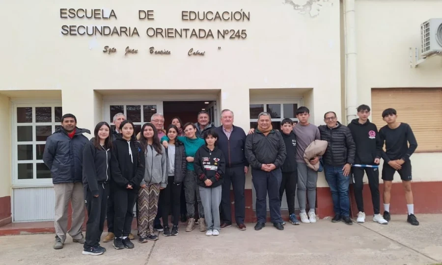 Un instante de la visita a Arruf&oacute;.