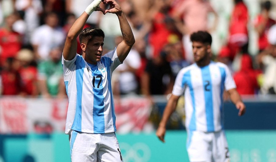 SIMEONE./ Anot&oacute; el gol argentino en el partido frente a Marruecos.