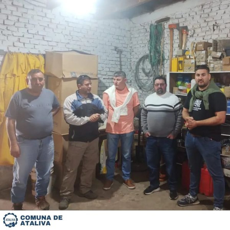 Un instante de la reciente visita.