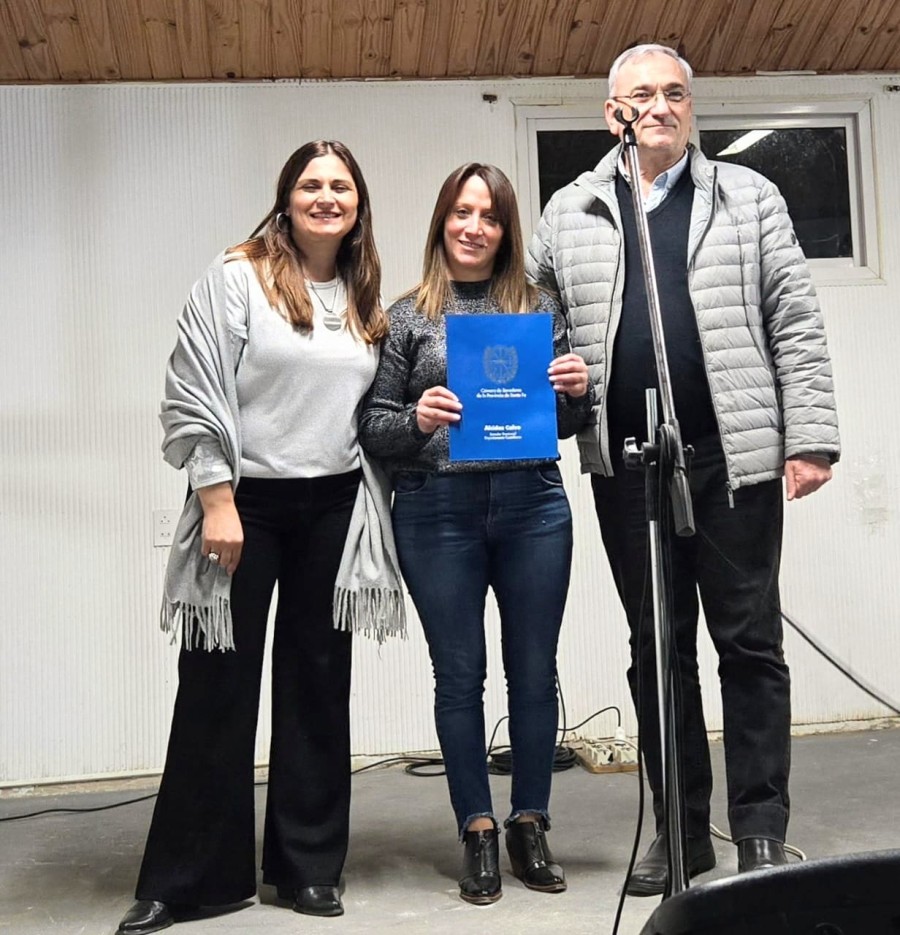 Florencia Celis, Manuela Fux y Alcides Calvo.