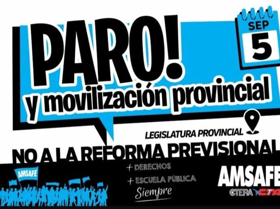 EN CONTRA. Los docentes p&uacute;blicos santafesinos parar&aacute;n este jueves contra la reforma previsional.