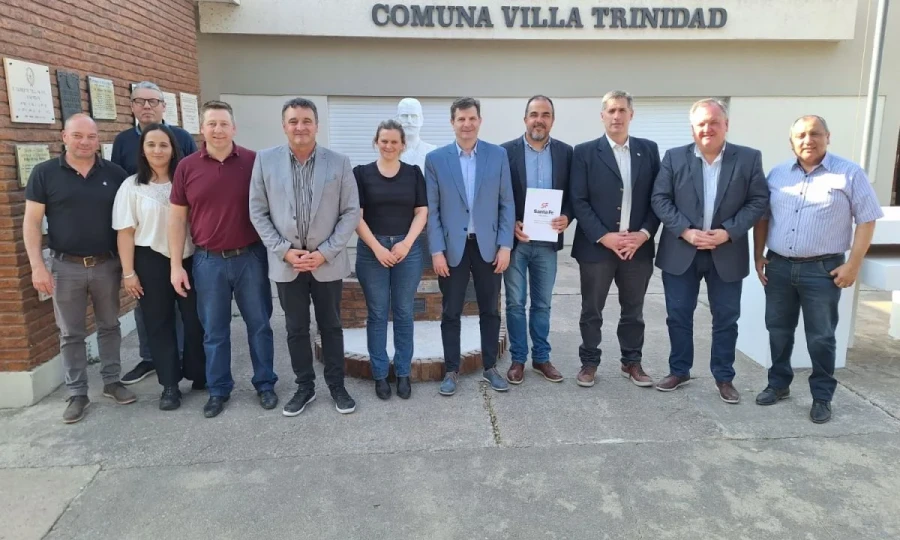 Las autoridades en Villa Trinidad.