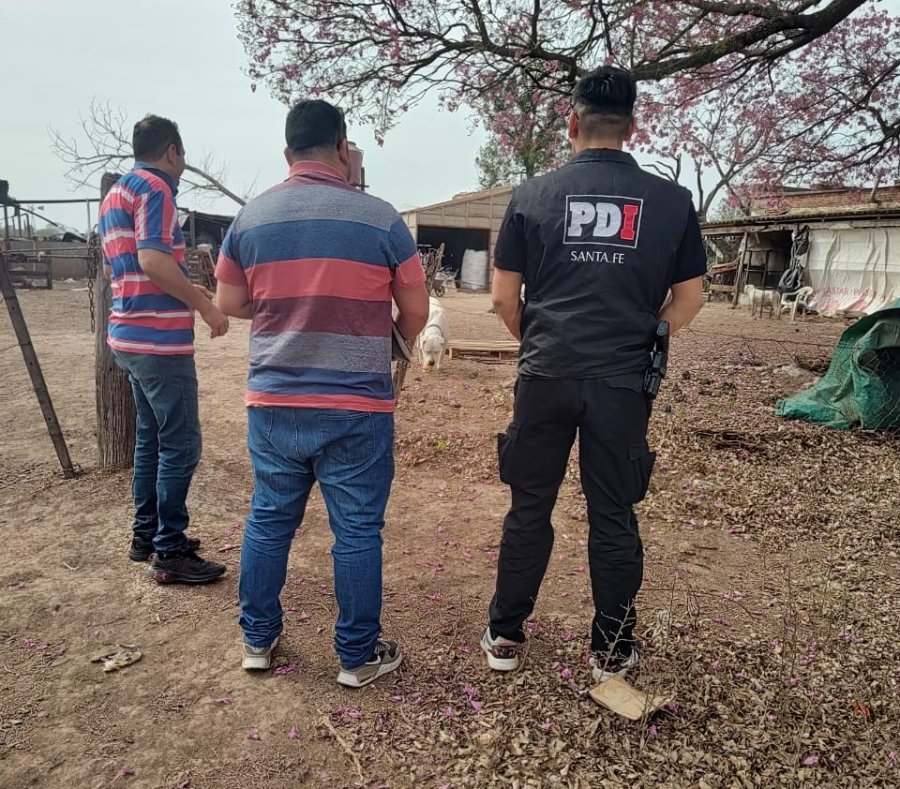 Personal de Complejas 5 de PDI Rafaela junto a pares de Esperanza recuperaron el tel&eacute;fono en zona suburbana de la cabecera de Las Colonias.