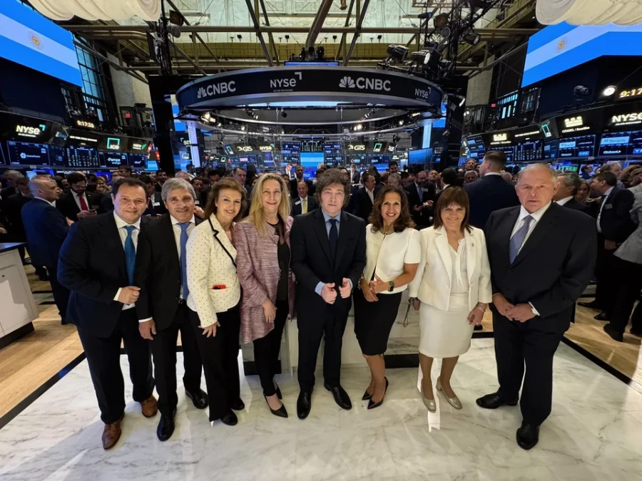 Javier Milei en Wall Street.