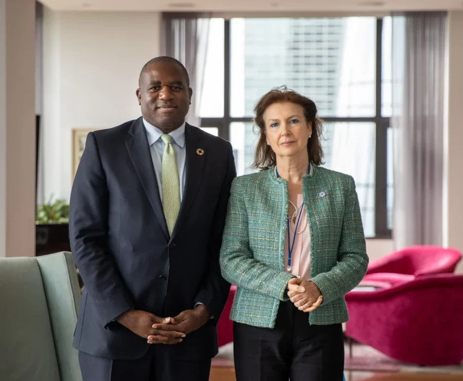 Diana Mondino junto a su par brit&aacute;nico, David Lammy..
