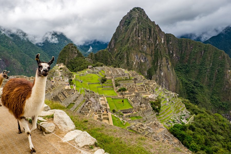 Vista general de Machu Pichu, Per&uacute;.
