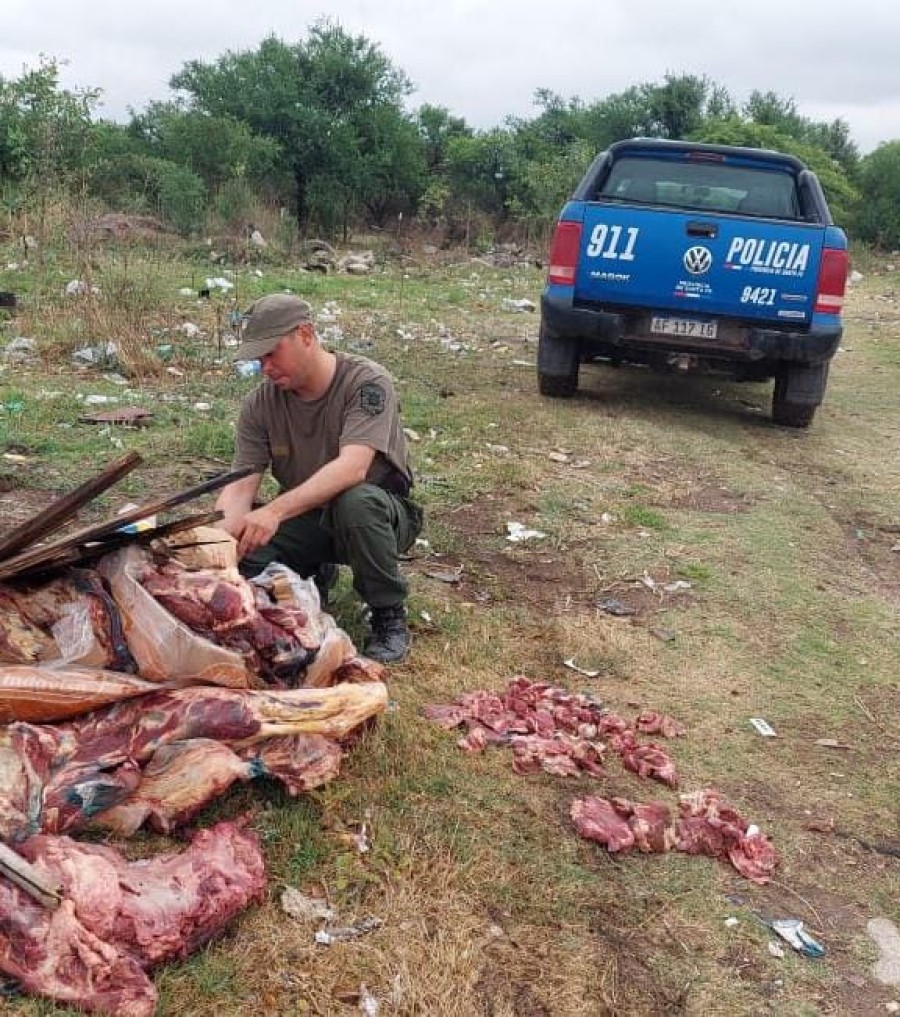 Los 300 kg de carne proven&iacute;an de una faena clandestina.