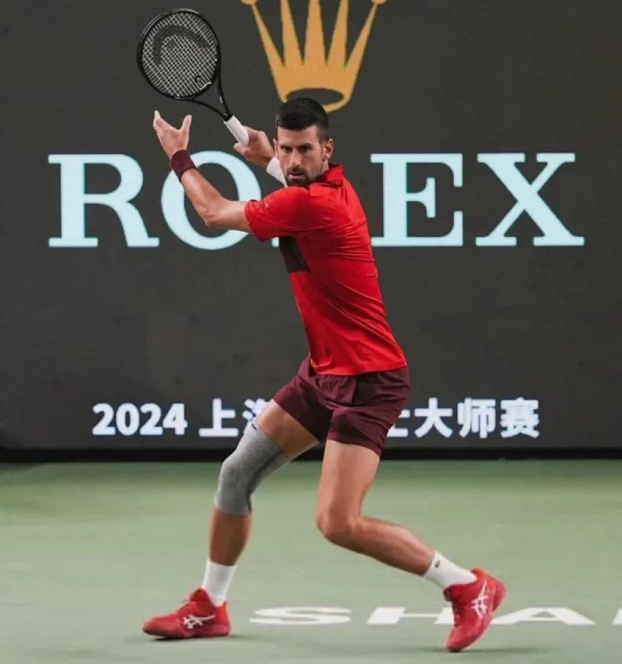 Novak Djokovic en la semifinal del Masters 1000 de Shangh&aacute;i.