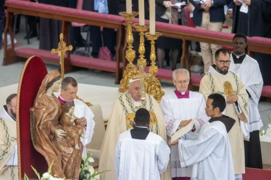 Francisco durante la misa de esta ma&ntilde;ana.