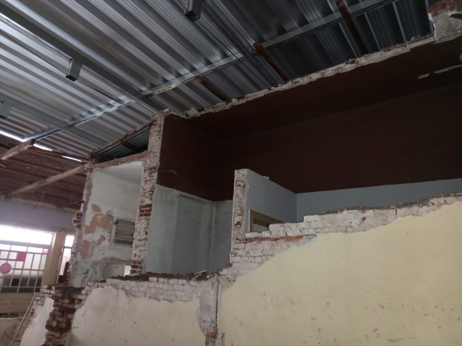 Sala Luis Remonda: vista de los trabajos para su remodelaci&oacute;n.