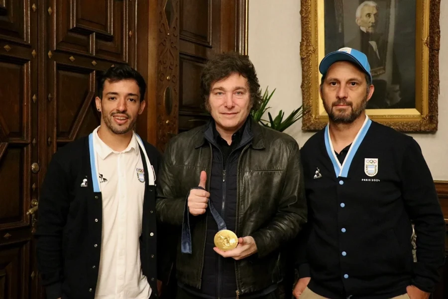 VISITA. Cuando Torres fue recibido por el presidente Milei.
