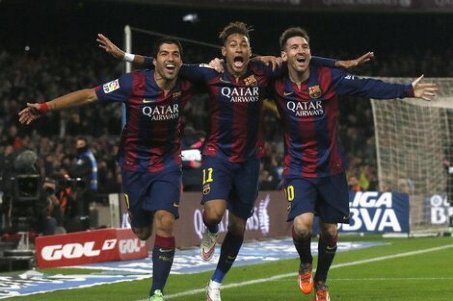 La MSN, en su gloriosa etapa en Barcelona.