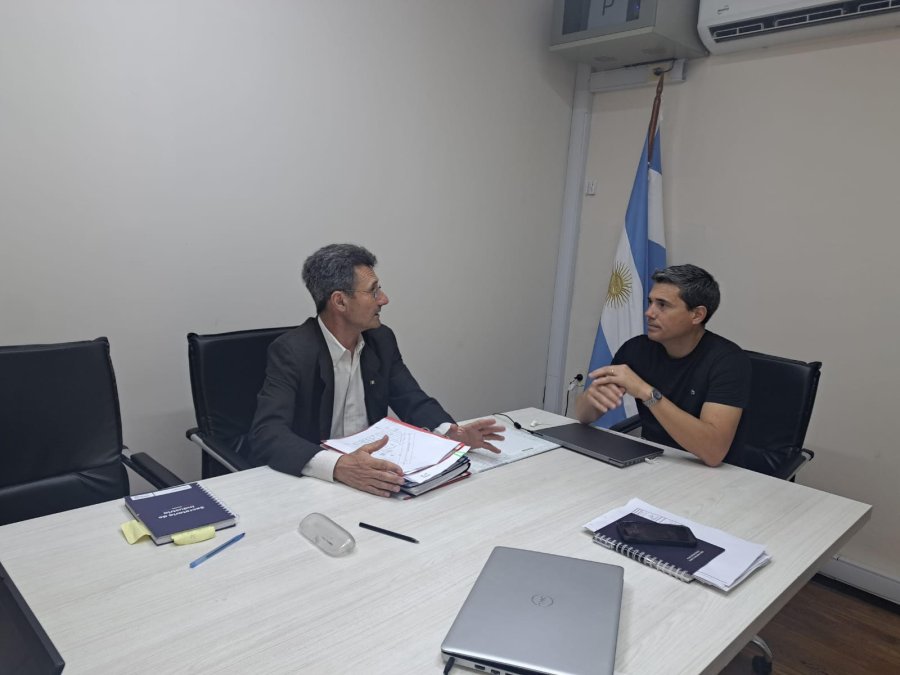 Adri&aacute;n Sola y Ramiro Vio durante el encuentro.