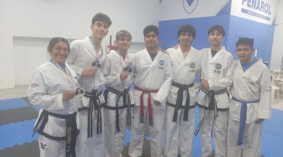 FELICES. Parte de la delegaci&oacute;n pe&ntilde;arolense que estuvo en la Copa del Mundo.