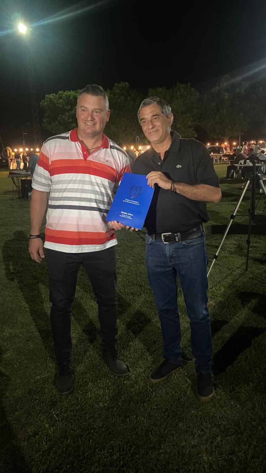 Marcelo beltramo y Sebasti&aacute;n Ballina durante el acto protocolar.