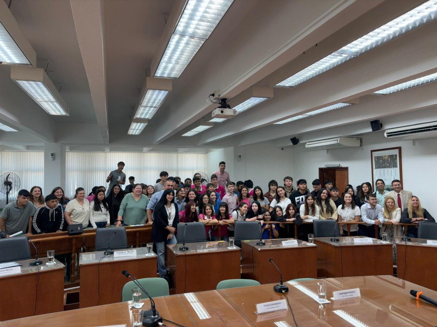 Los alumnos contaron con el acompa&ntilde;amiento de un concejal que actu&oacute; como padrino del proceso.