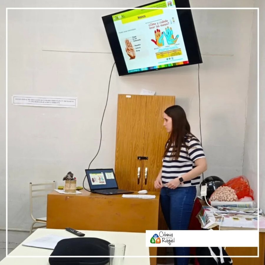 Roc&iacute;o Perusia en su primera capacitaci&oacute;n.