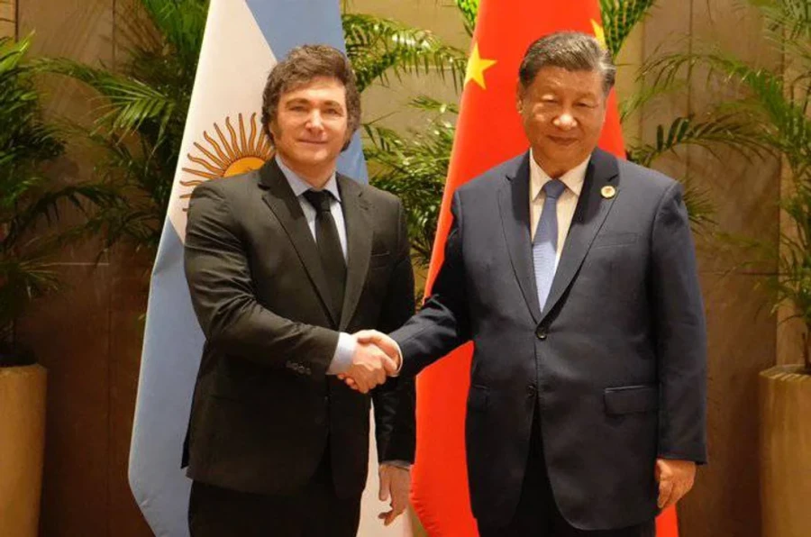 Javier Milei y Xi Jinping.