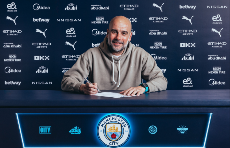 Pep extendi&oacute; este jueves su contrato con Manchester City hasta junio del a&ntilde;o 2027.