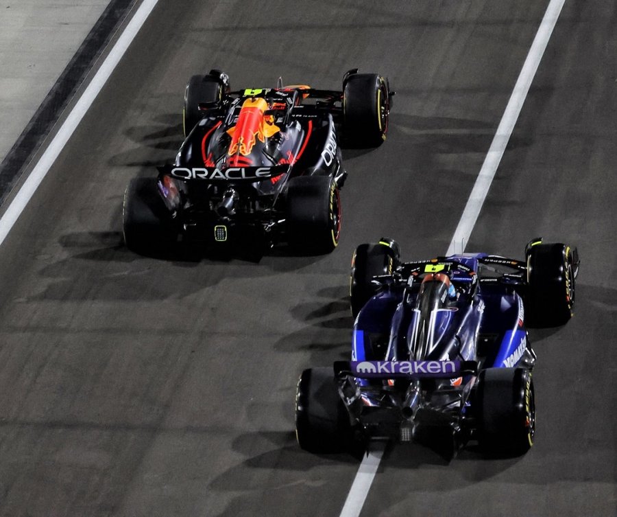 Checo P&eacute;rez y Franco Colapinto largaron desde el pitlane en Qatar. (FOTO X@WILLIMANS)
