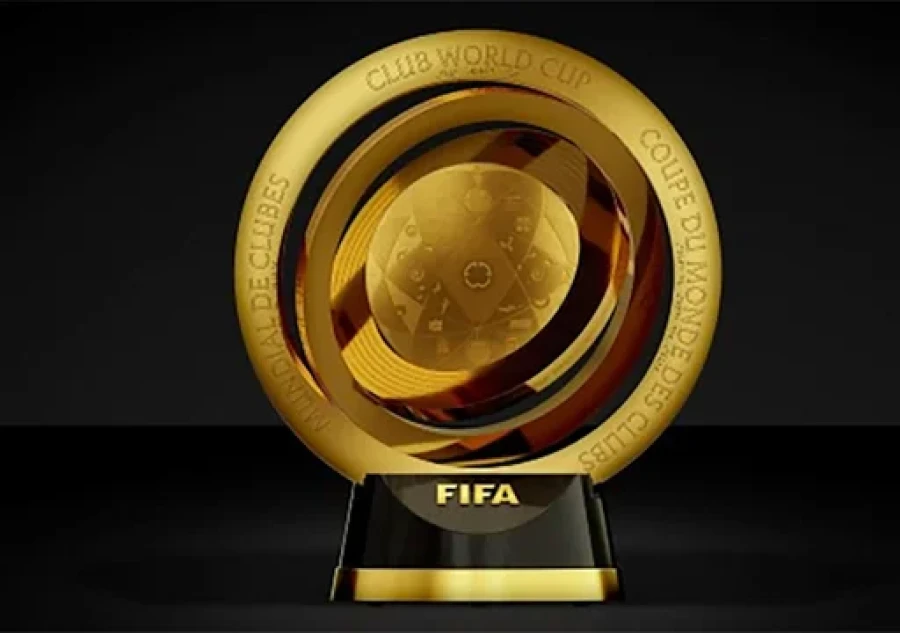 PRECIADO . El trofeo que se le entregar&aacute; al ganador del Mundial de Clubes 2025.