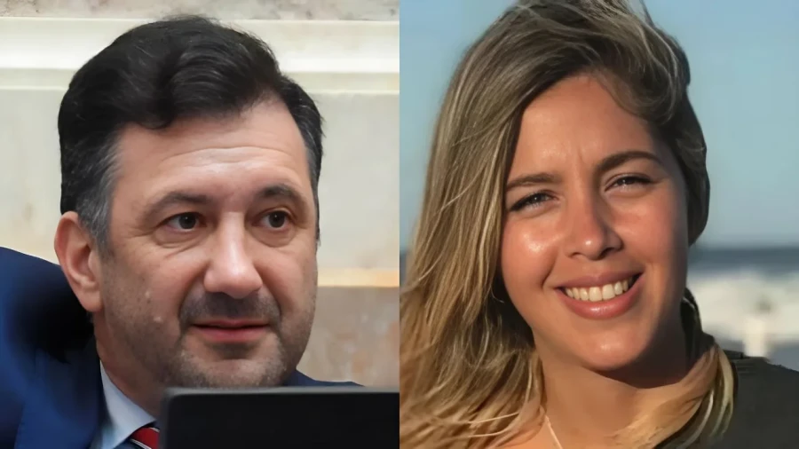 Edgardo Kueider e Iara Guinsel Costa.