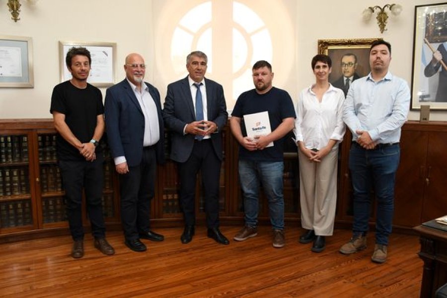 Luis Zamateo, Fabi&aacute;n Bongiovanni, Fabi&aacute;n Basti&aacute;, Pablo Pinotti, Andrea Ochat y Jos&eacute; Lattanzi durante el encuentro.