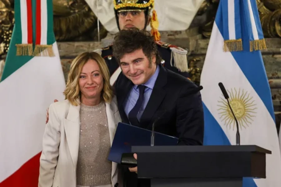 Giorgia Meloni y Javier Milei.