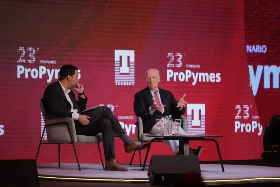 VISI&Oacute;N. Paolo Rocca al participar en ProPymes 2024.